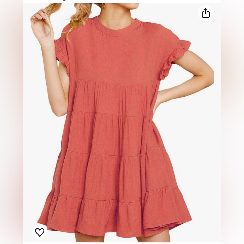 - Cute orange short summer dress 👗